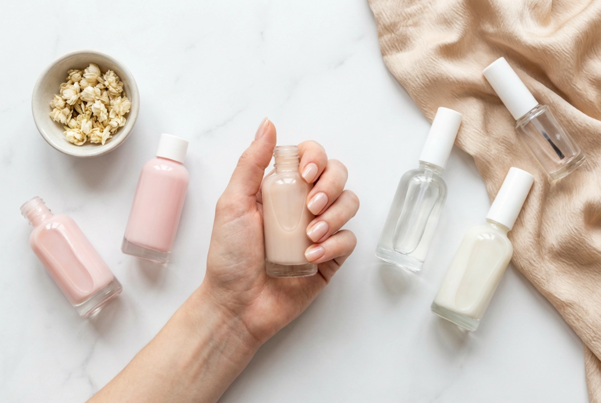 Esmaltação em gel natural: bases estruturadoras, tons leitosos e acabamento perfeito