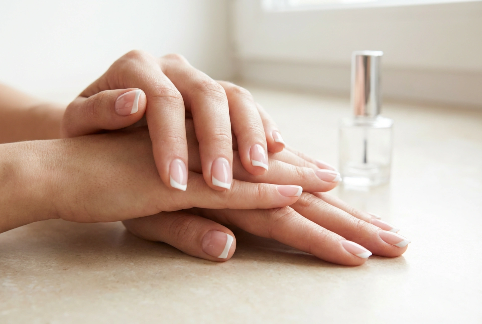 Manicure francesa clássica: formato, linha do sorriso e fixação