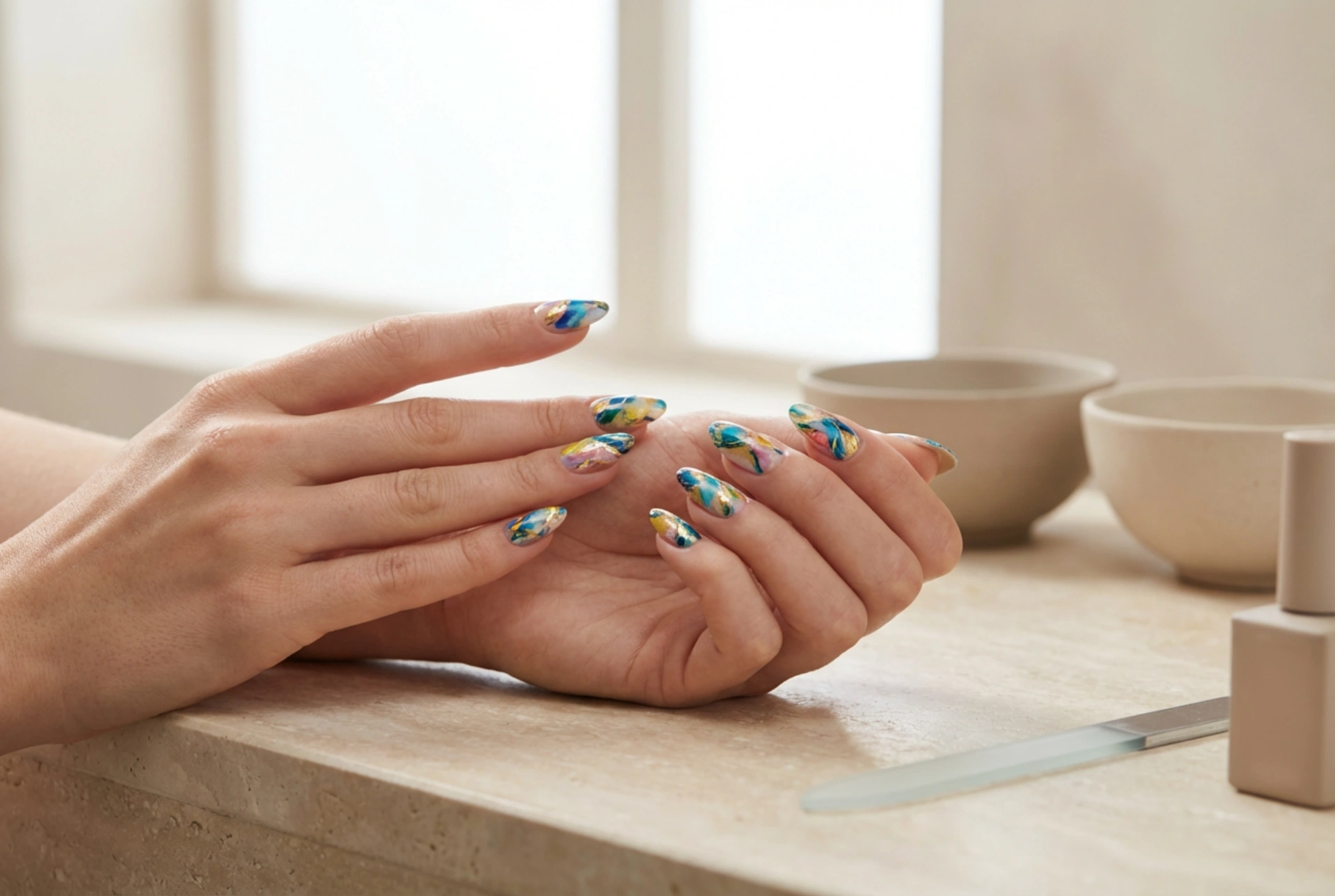 Unhas em gel coloridas: combinação de cores, designs e durabilidade