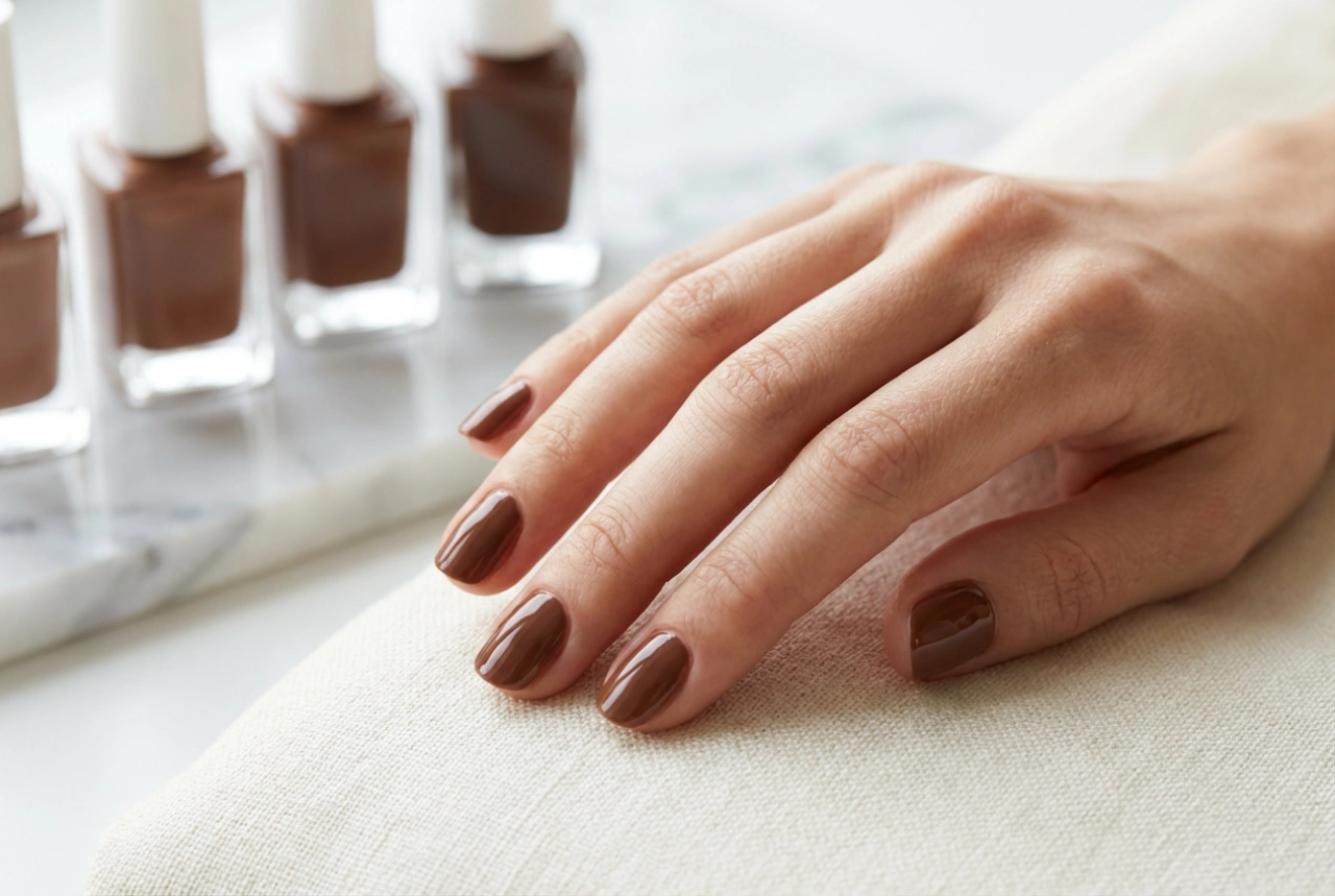 Esmalte marrom: como escolher o tom ideal e pintar sem borrar as cutículas