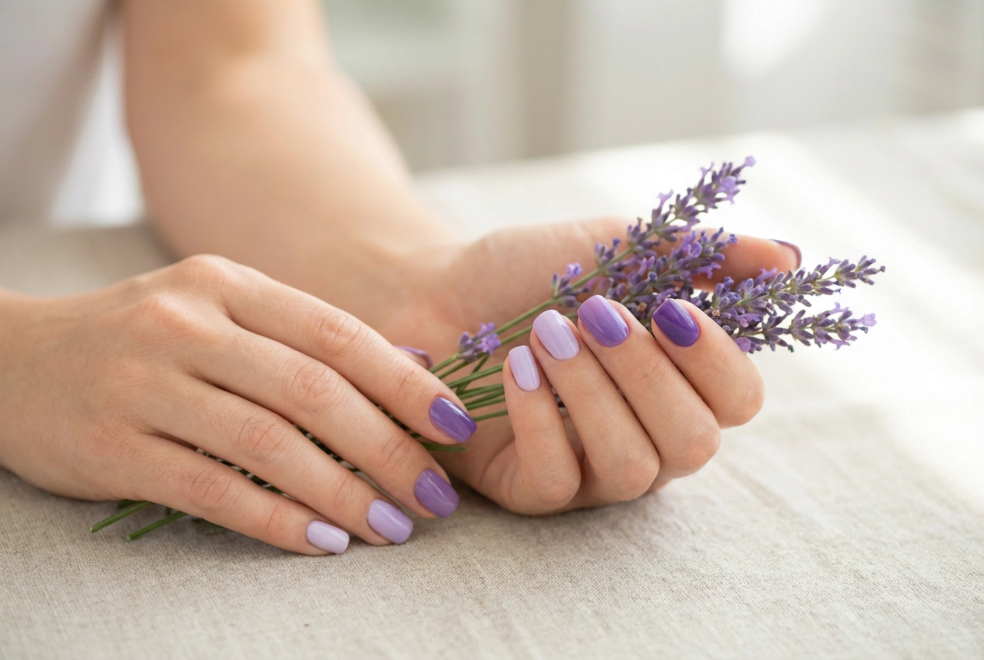 Unhas de Gel Lavanda: Escolha do Tom, Acabamento e Toques Florais