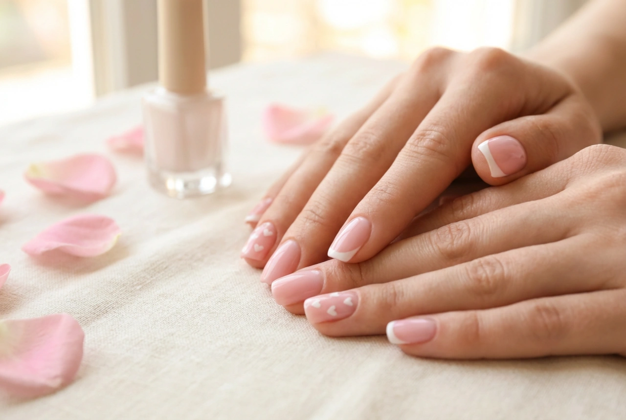 Manicure de Dia dos Namorados em casa: corações, francesinha e decorações simples