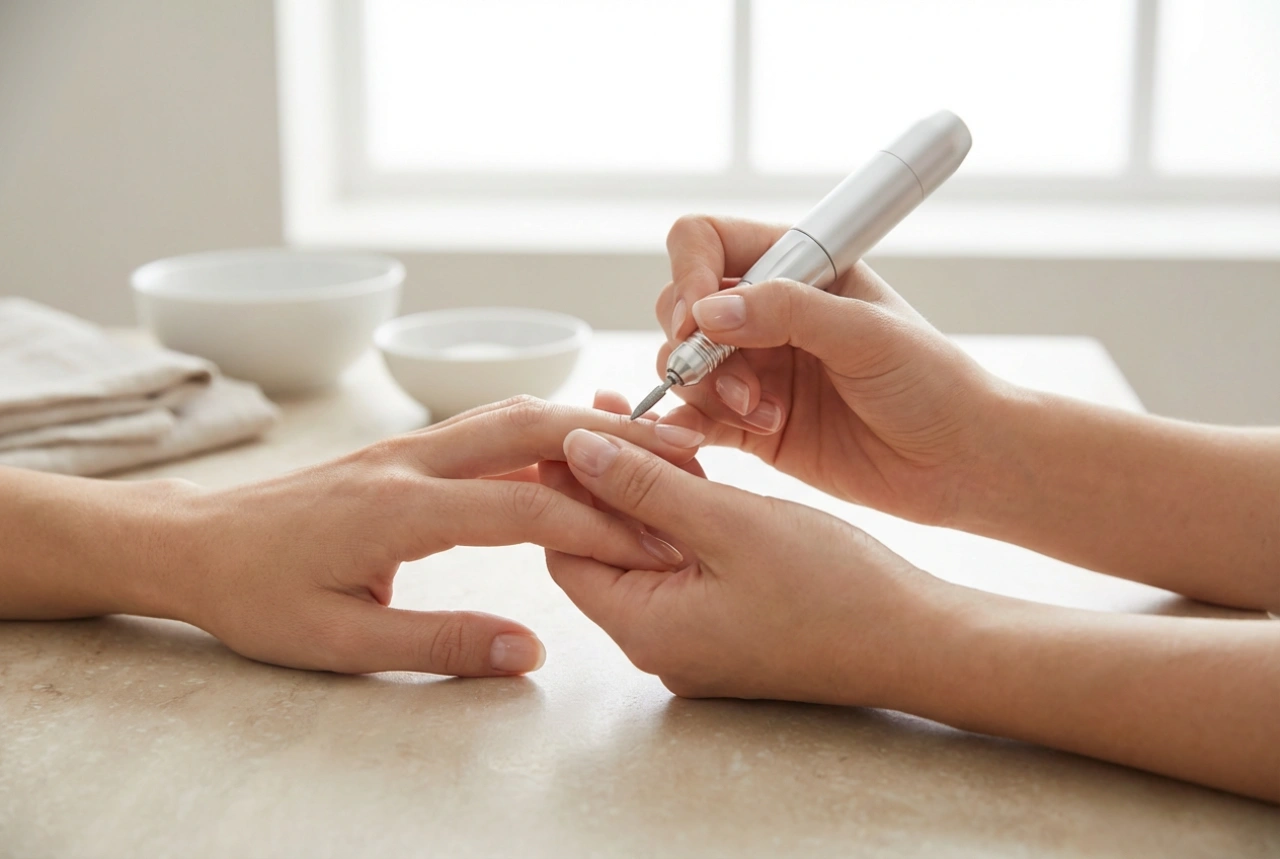 Lixadeira elétrica de unhas: remoção segura de esmalte em gel e preparação da lâmina ungueal