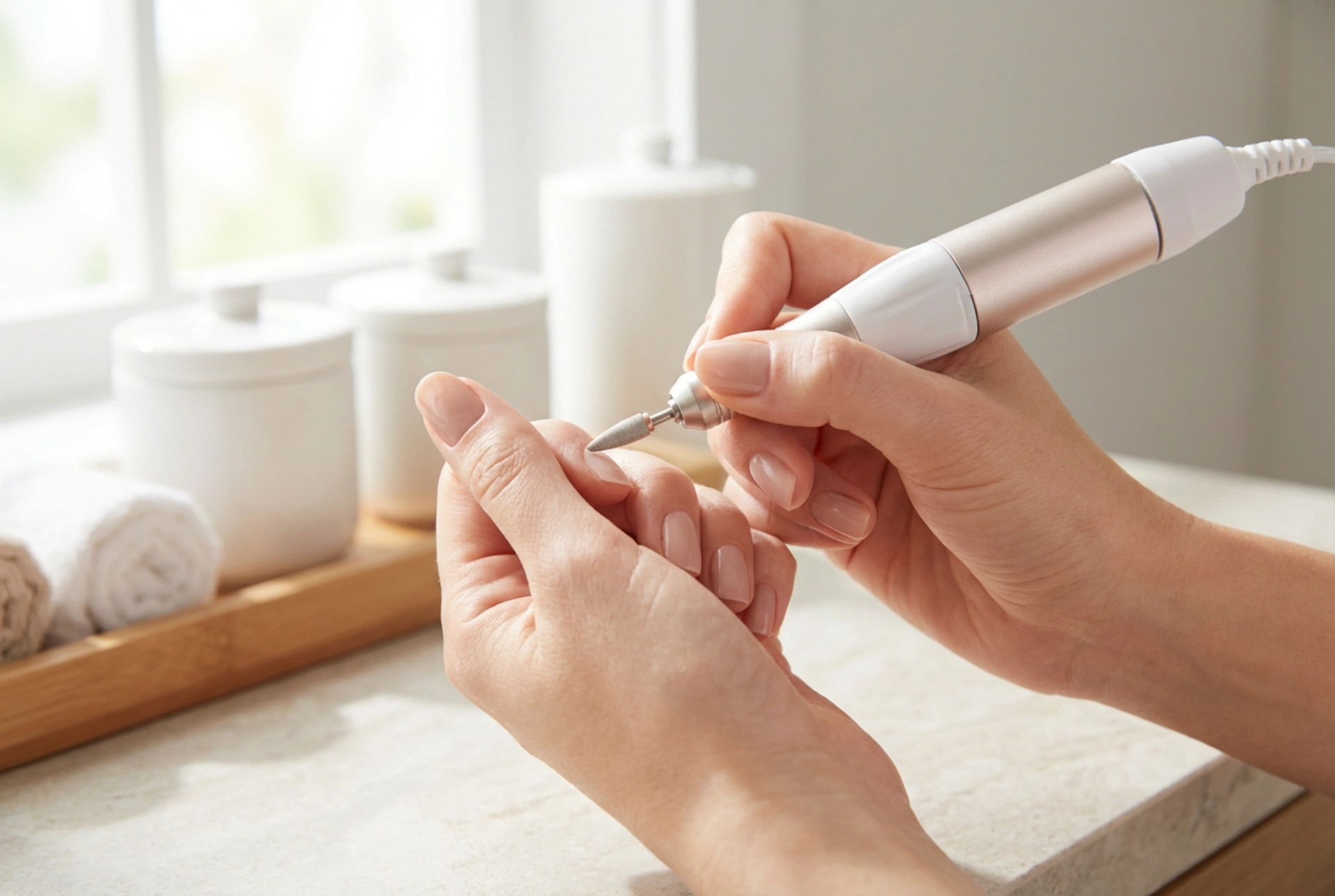 Lixa elétrica potente para unhas na prática: como trabalhar sem irritações