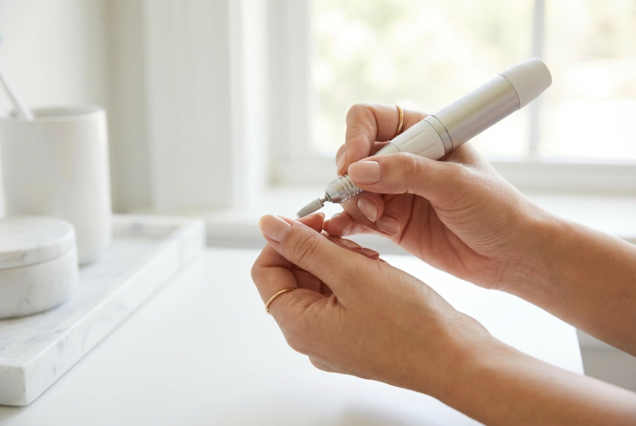 Preparação de cutículas com lixadeira elétrica: movimentos, brocas e controle de pressão