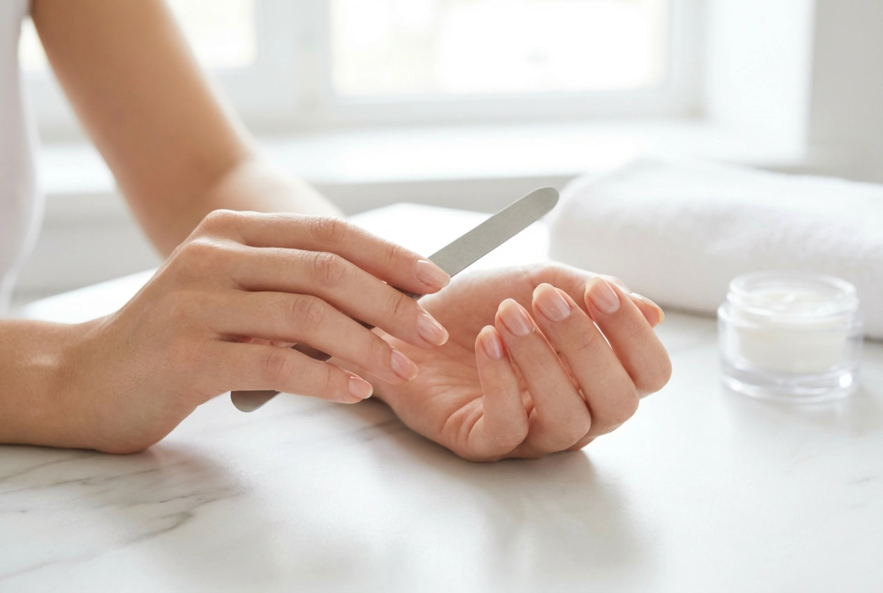 Lixa de cutícula: alisamento suave e polimento final