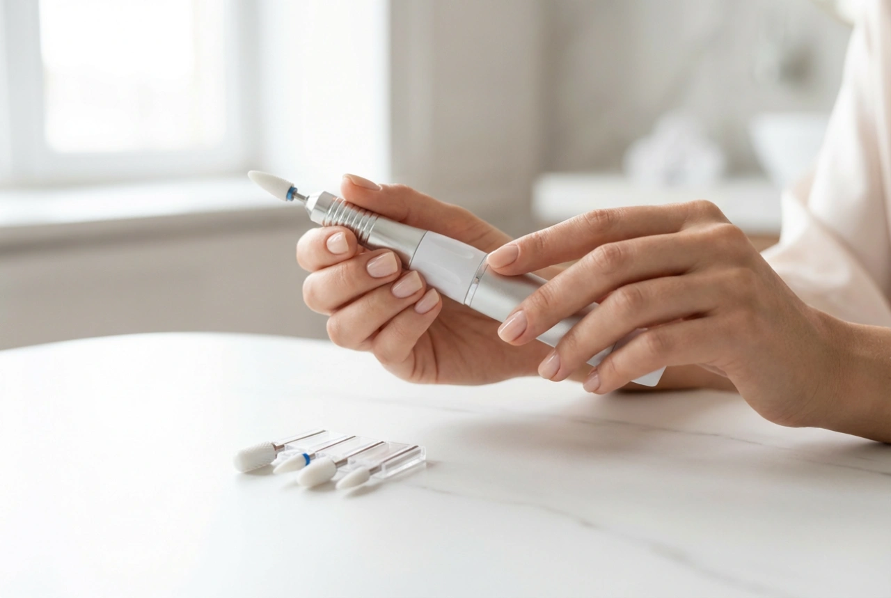 Remoção de esmalte em gel com lixadeira em casa: seleção de brocas e segurança