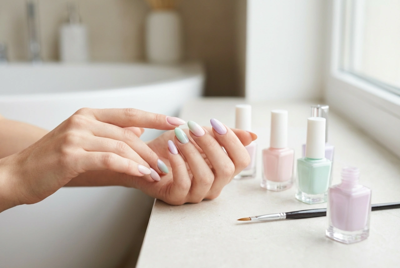 Unhas pastel passo a passo: técnica, cobertura e combinação de tons