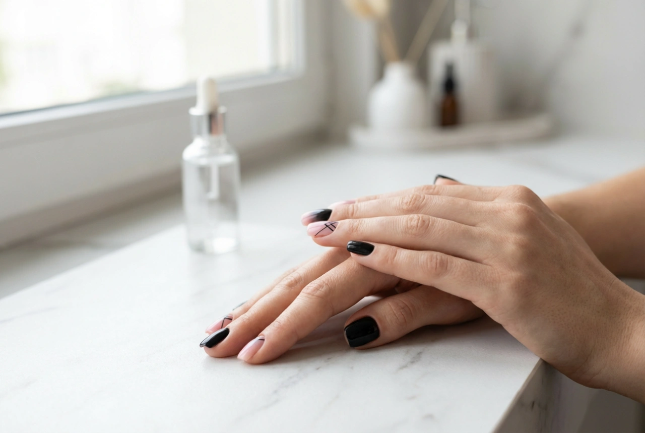 Unhas Pretas e Rosas: Contrastes, Ombré e Designs Simples