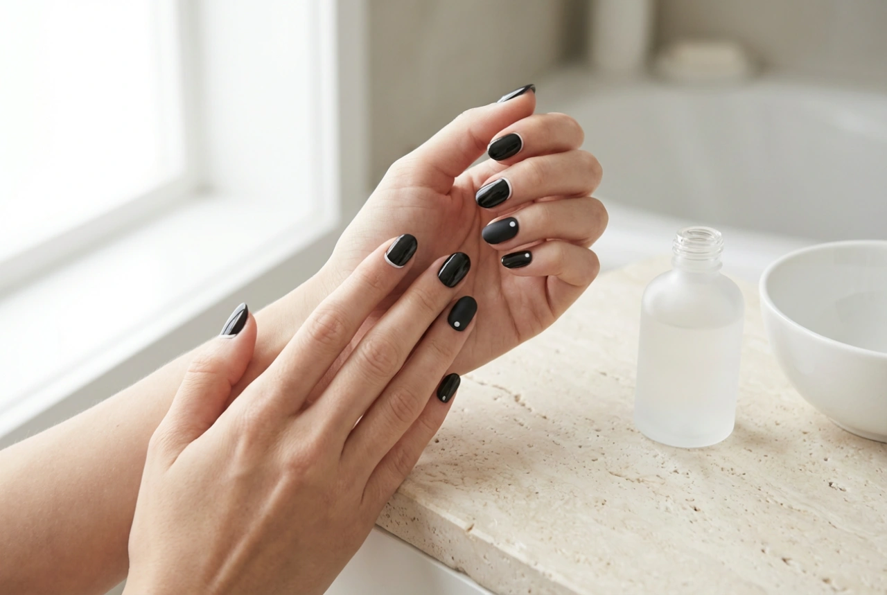 Unhas pretas para o dia a dia: decorações e acabamentos simples