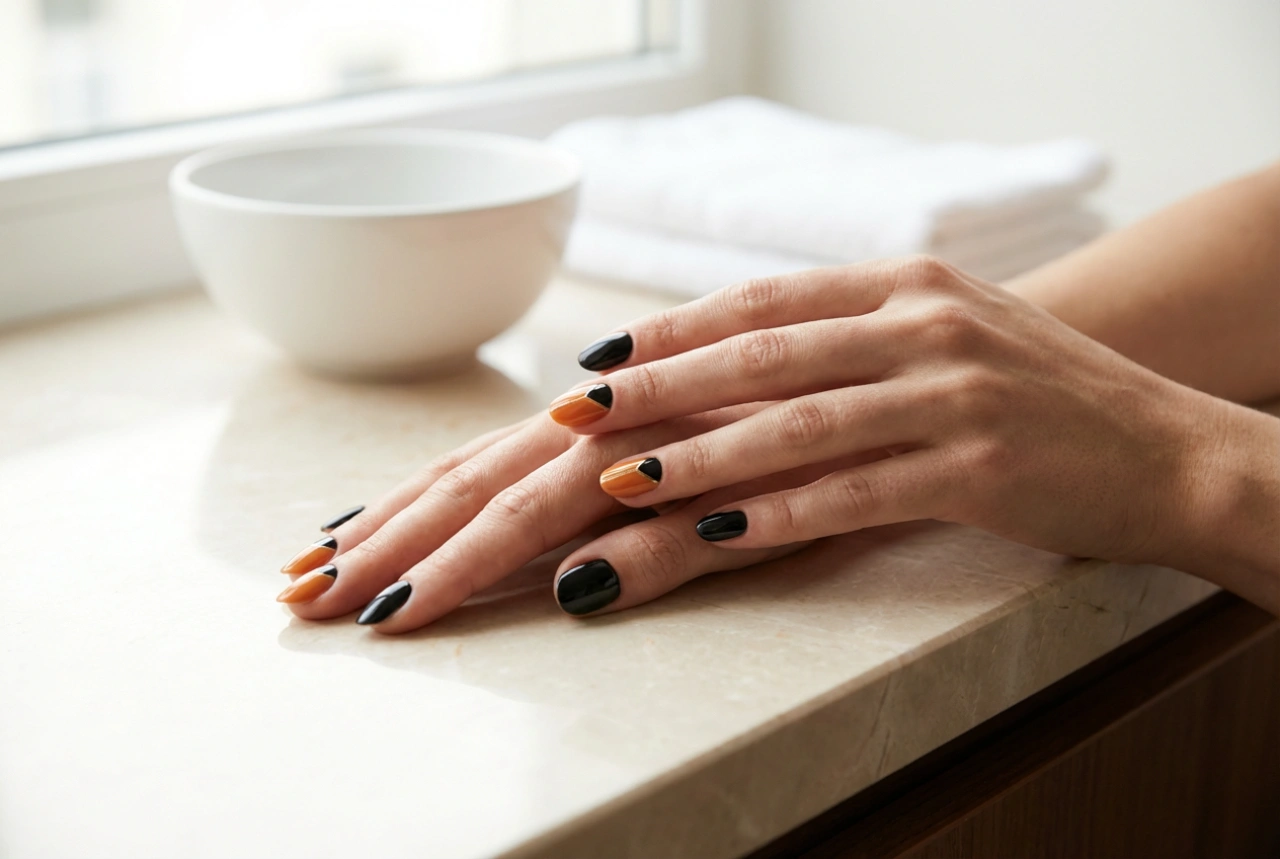 Unhas pretas e laranjas: designs para o Halloween e para o dia a dia passo a passo