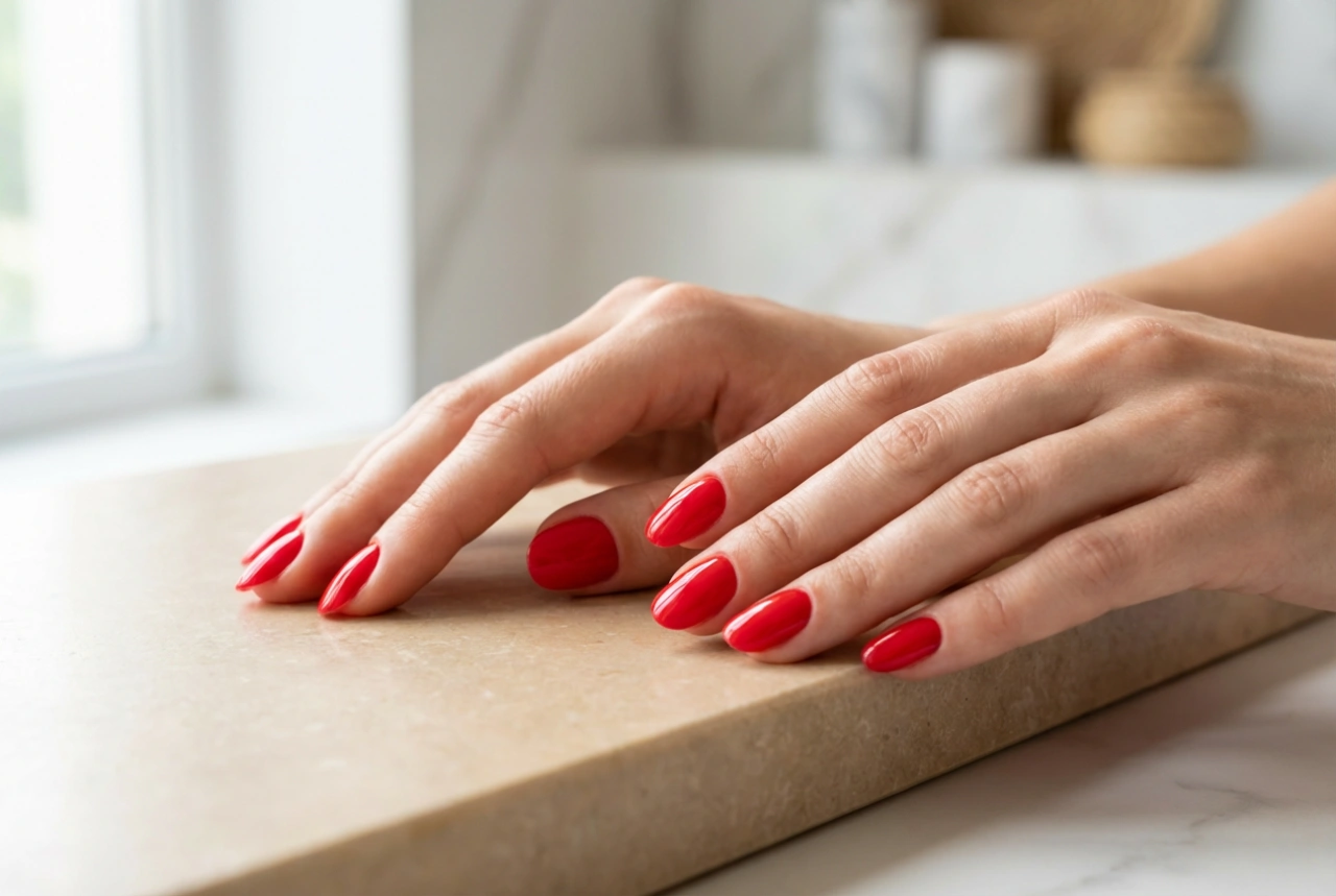 Unhas com Esmalte em Gel Vermelho: Cor Intensa e Durabilidade Passo a Passo