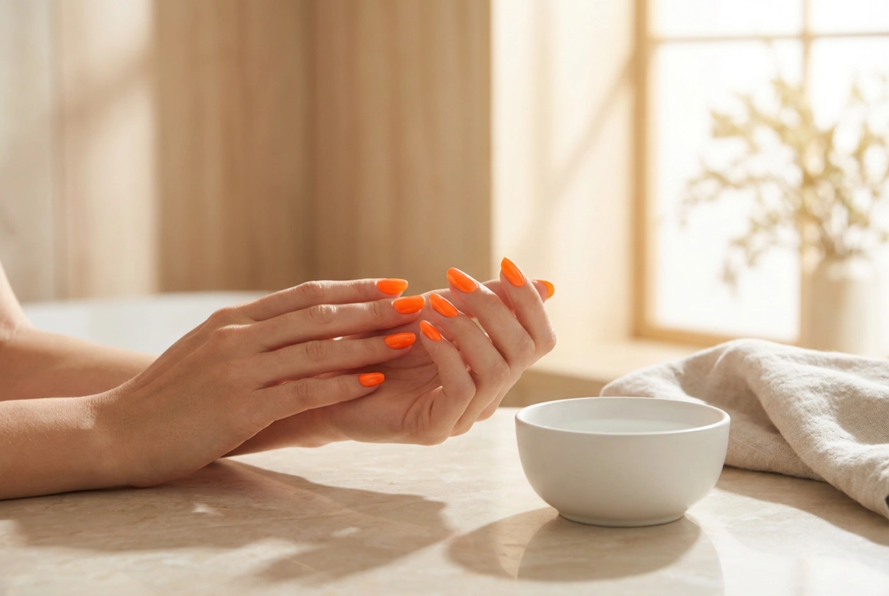 Unhas Laranja Neon: Cor Intensa e Cobertura Perfeita