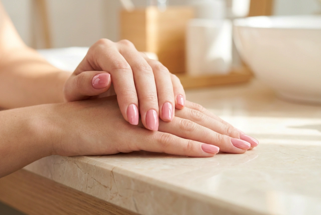 Unhas Rosas Brilhantes: Escolha do Top Coat, Polimento e Cuidados