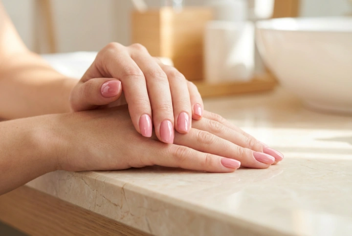 Unhas Rosas Brilhantes: Escolha do Top Coat, Polimento e Cuidados