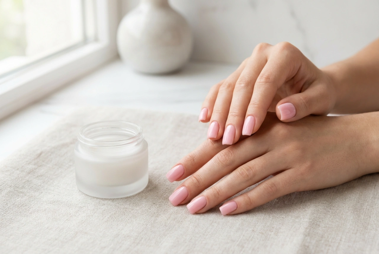 Formato quadrado em rosa: unhas quadradas rosa perfeitas e sem manchas