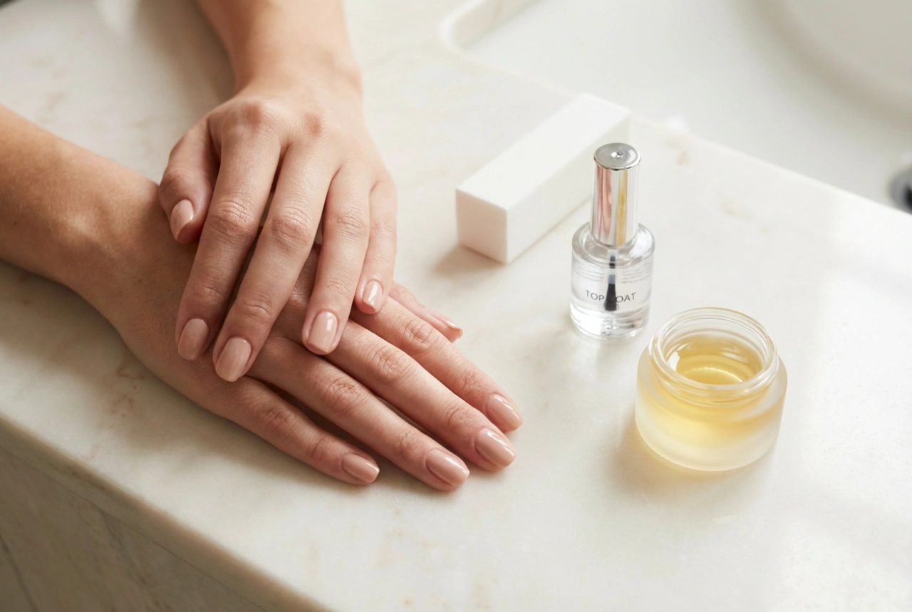 Unhas Brilhantes como as de Salão: Polidor, Top Coat e Cuidados