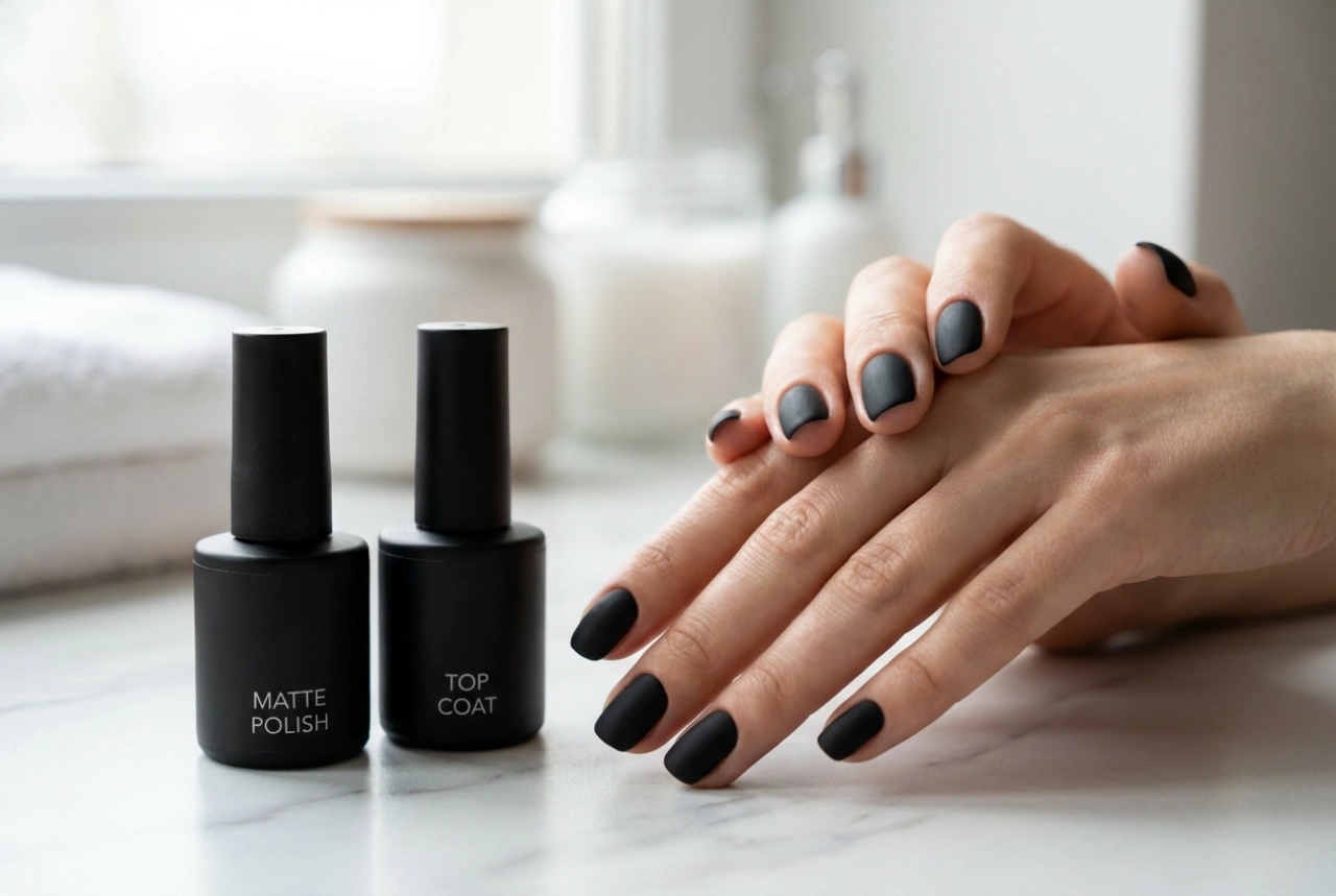 Unhas Pretas Foscas sem Manchas: A Base Ideal e o Acabamento Perfeito