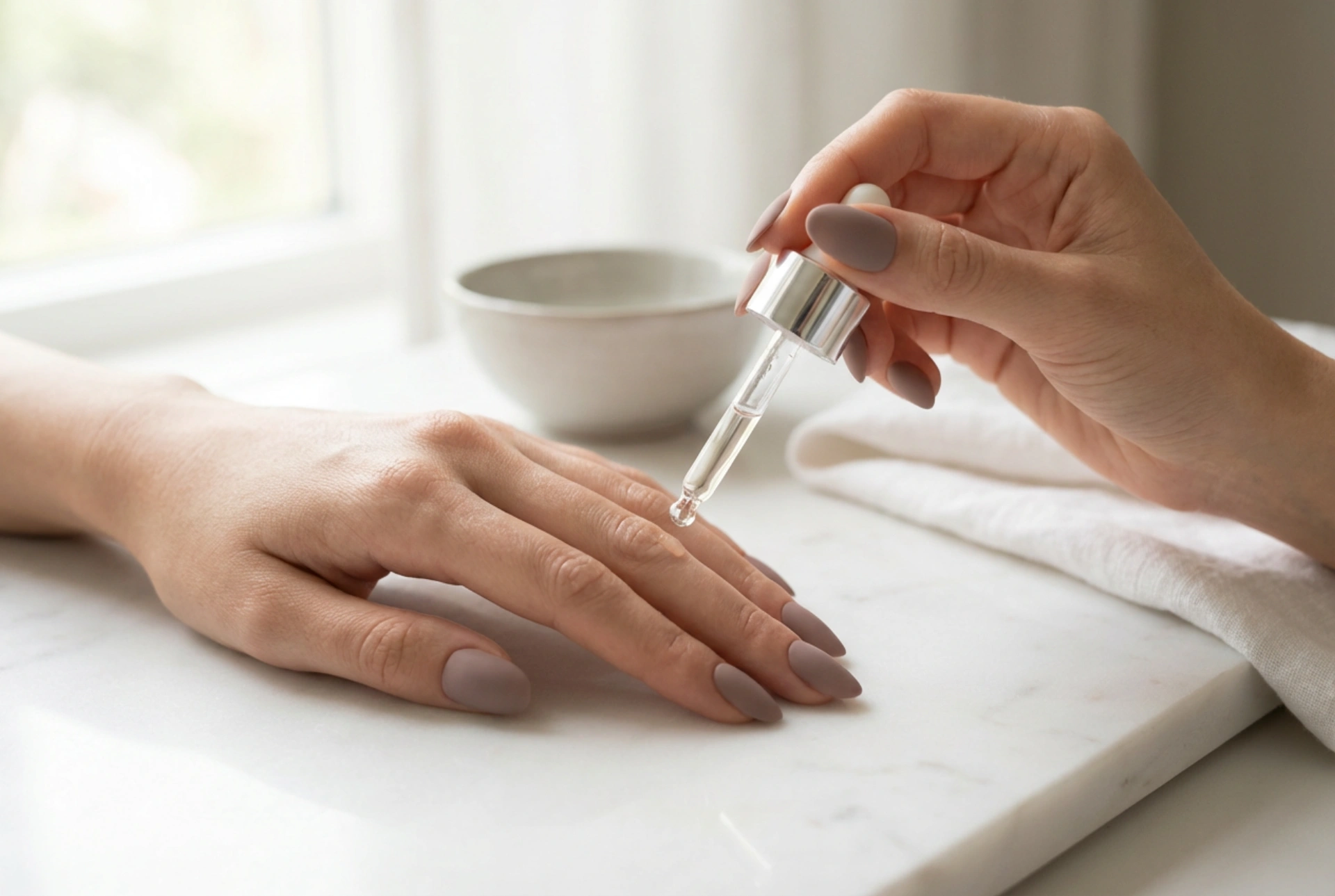 Unhas de gel fosco passo a passo: top coat fosco, secagem e cuidados