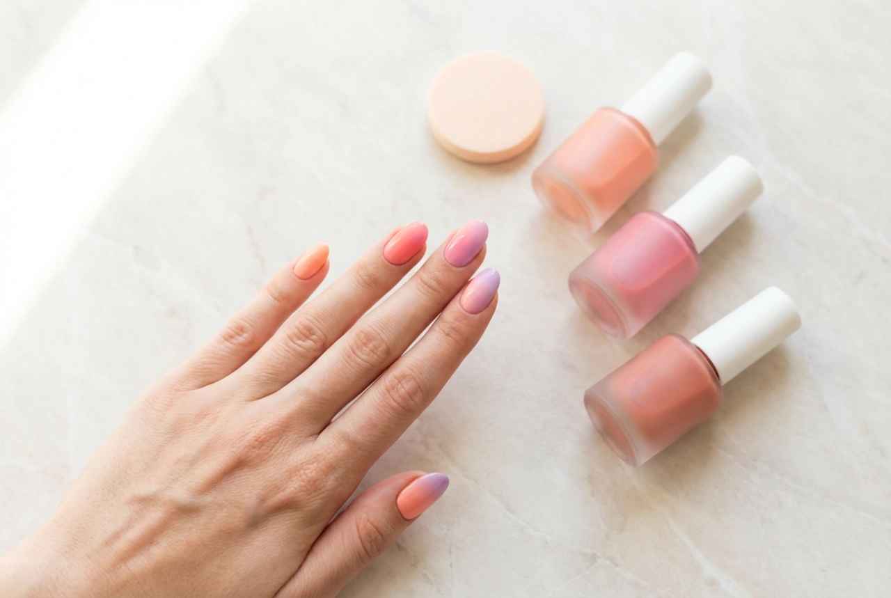 Unhas ombre coloridas: paleta de cores, técnica com esponja e erros comuns