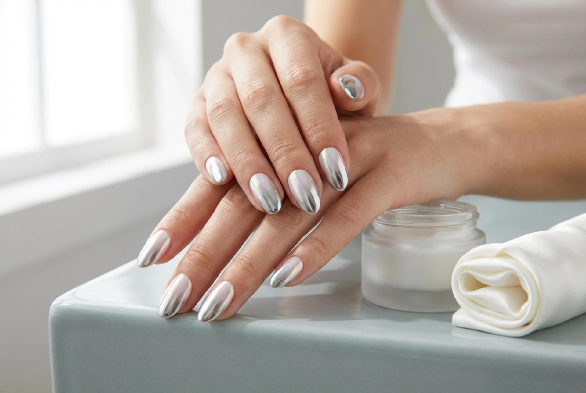 Unhas Espelhadas Ombré: Como Combinar Pó de Espelho com um Gradiente