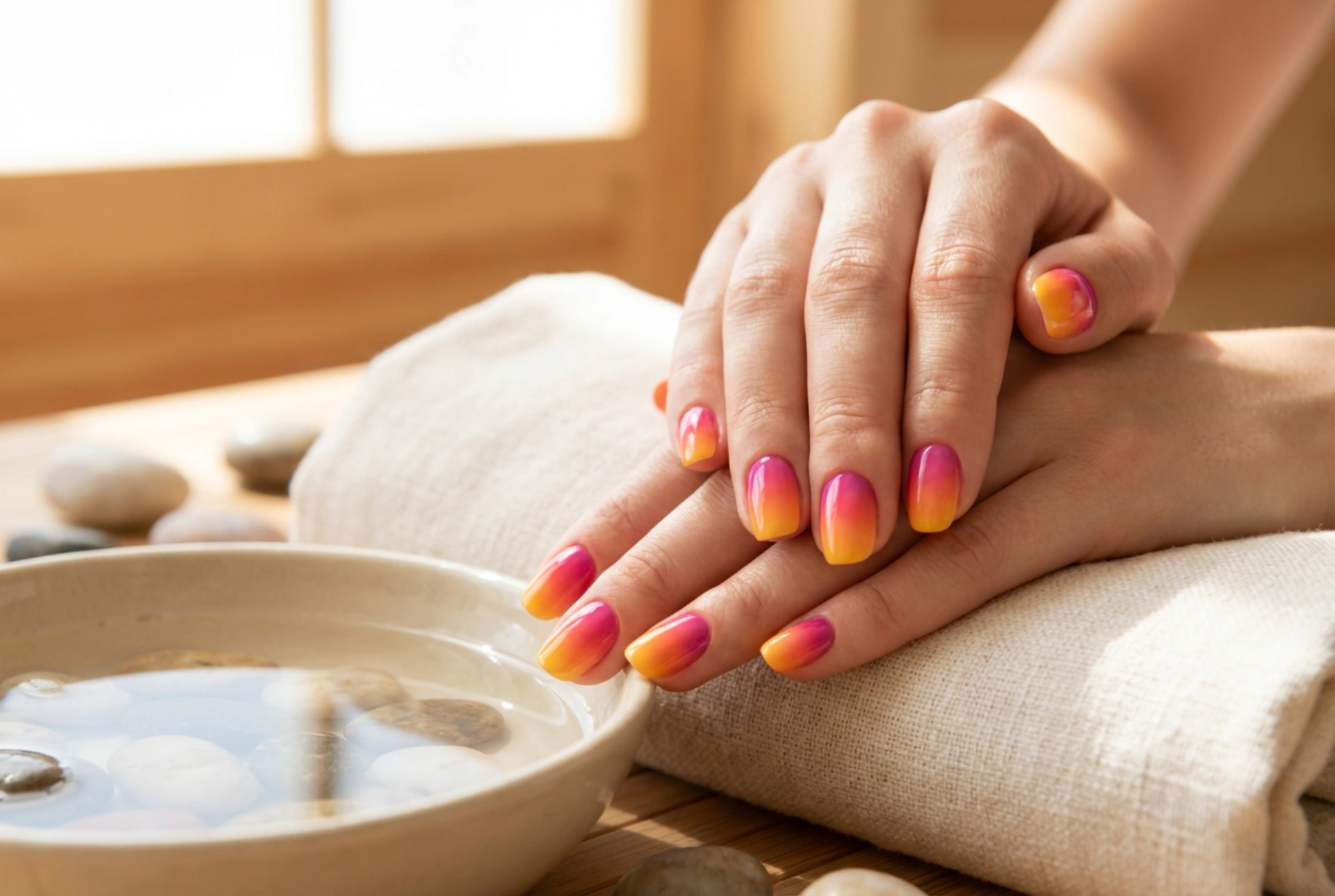 Verão na manicure: unhas ombré para o verão, duráveis e intensas