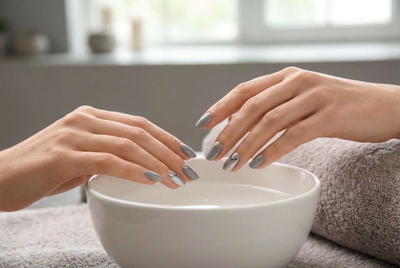 Unhas cinza e prata: combinando tons, efeitos e designs simples