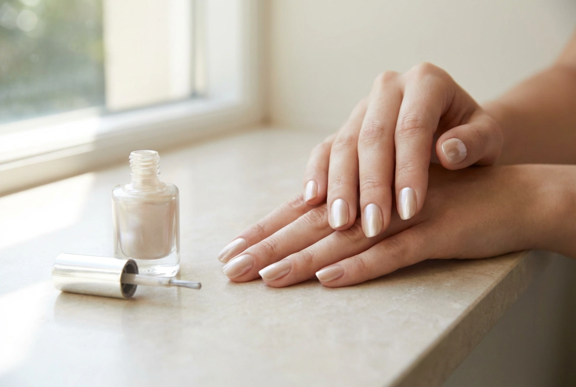 Esmalte de unha perolado sem marcas: preparação da unha e pinceladas perfeitas