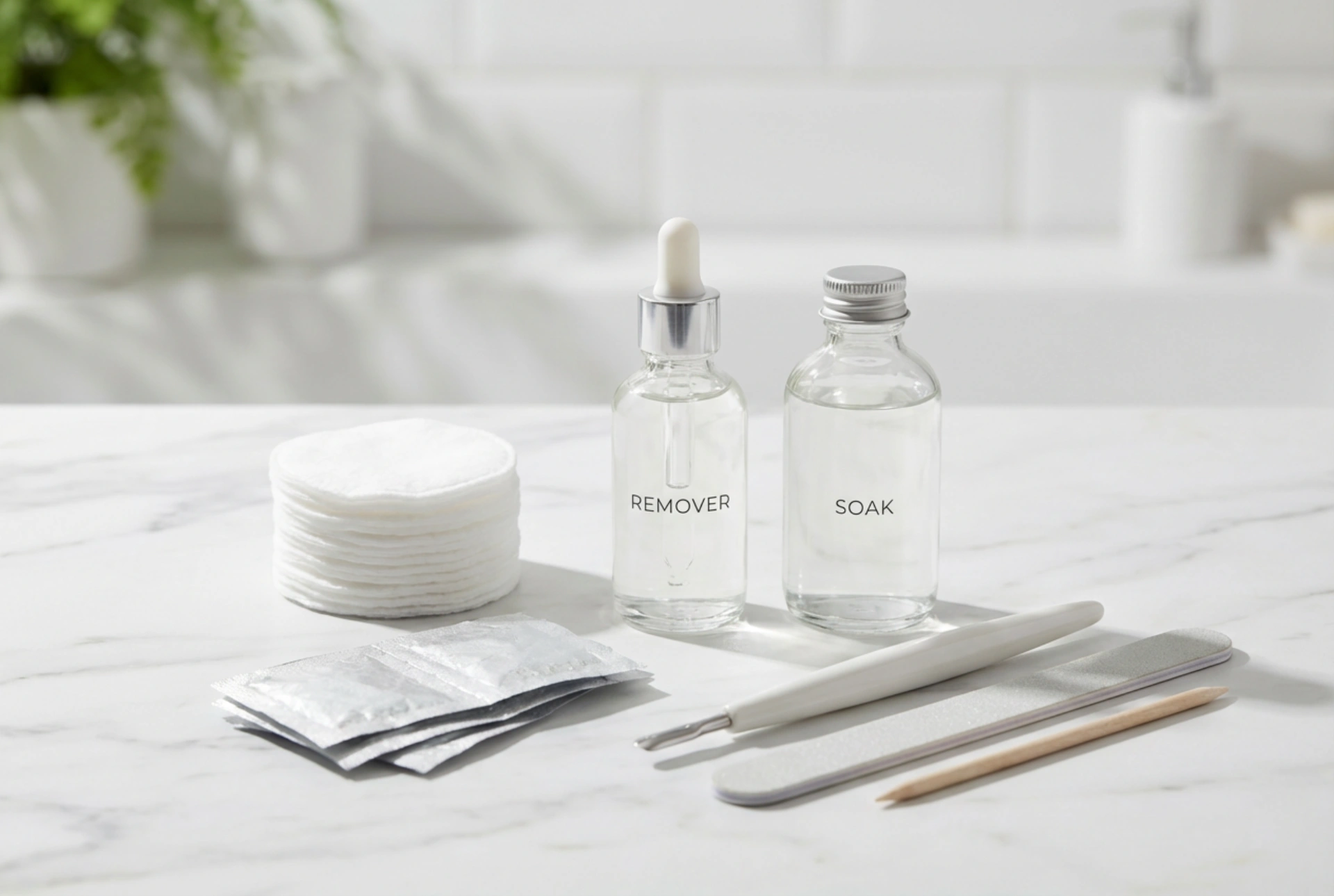 Acessórios e líquidos para remover esmalte em gel: escolha, segurança, técnica