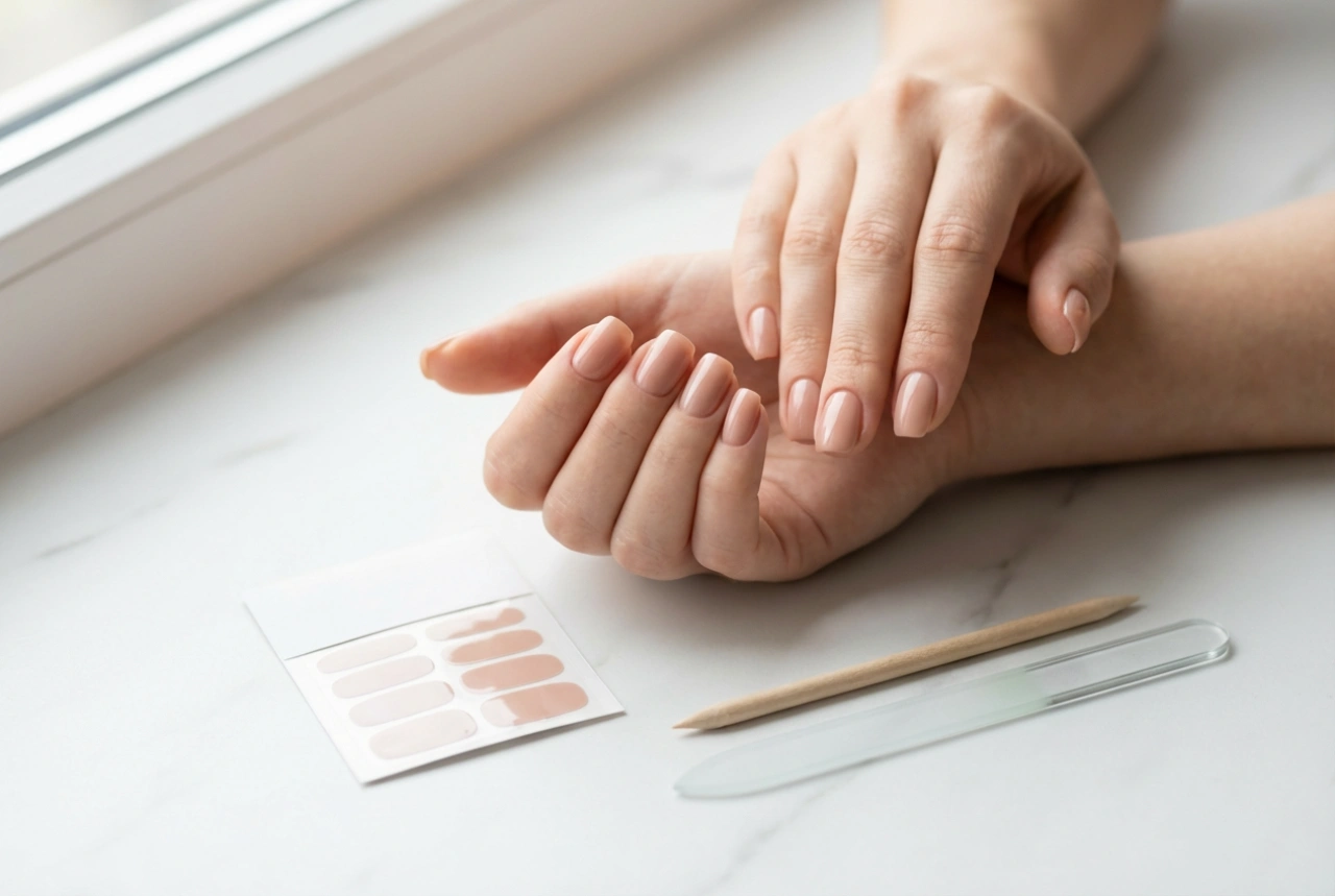 Adesivos de unhas em gel: preparação da placa e aplicação duradoura