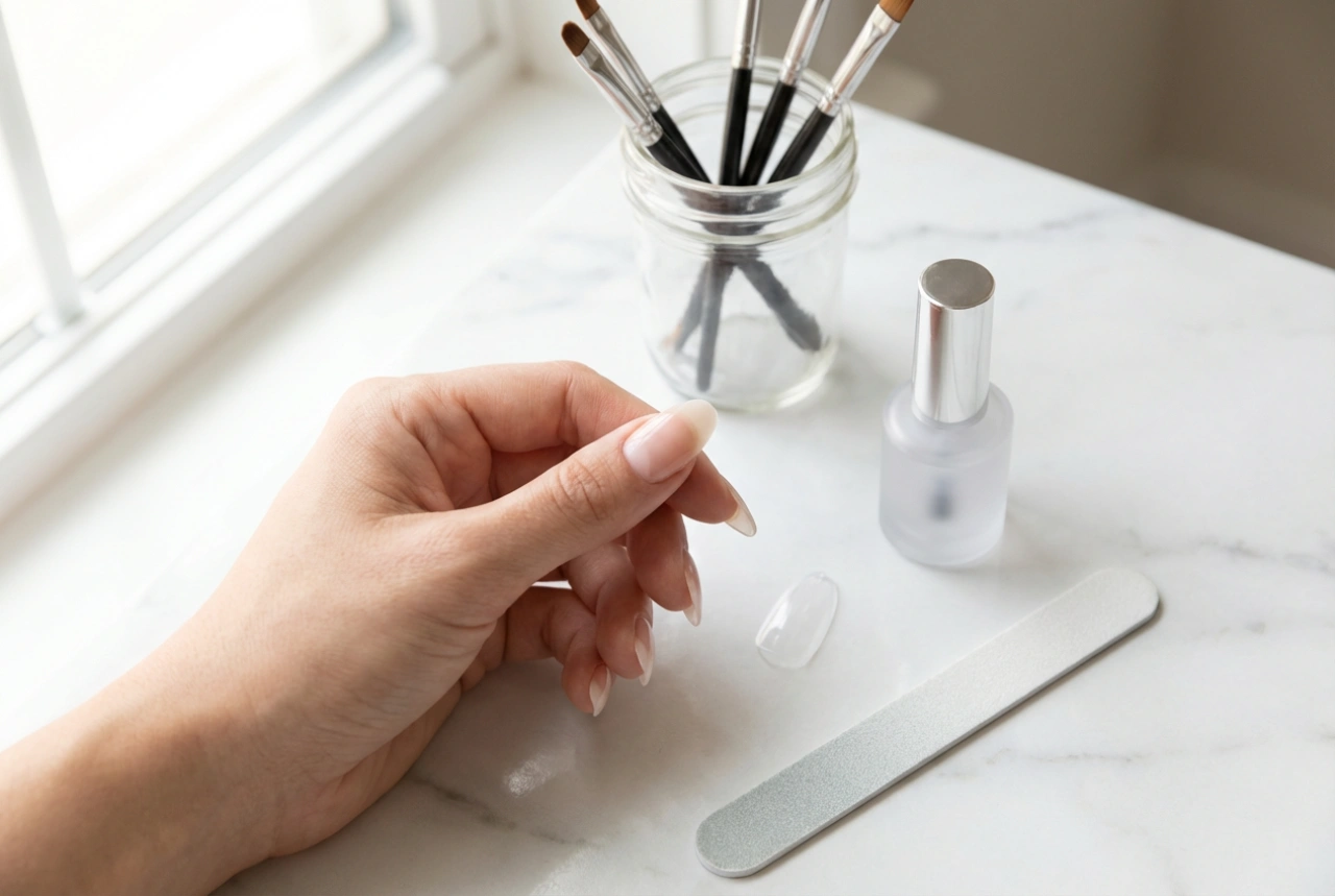 Alongamento de unhas com tips passo a passo: formato, gel e acabamento