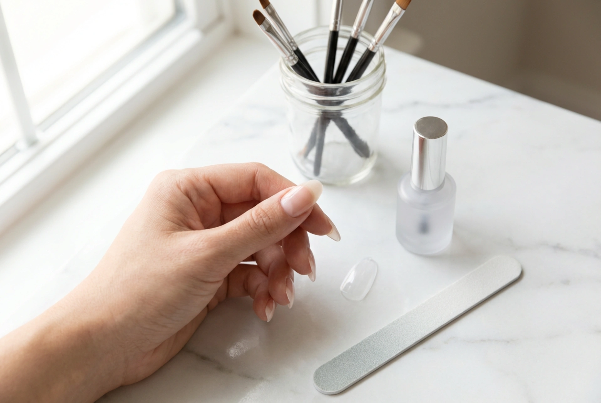 Alongamento de unhas com tips passo a passo: formato, gel e acabamento