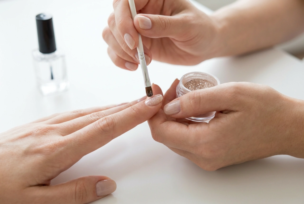 Pós para unhas: técnicas de aplicação, fixação e top coats