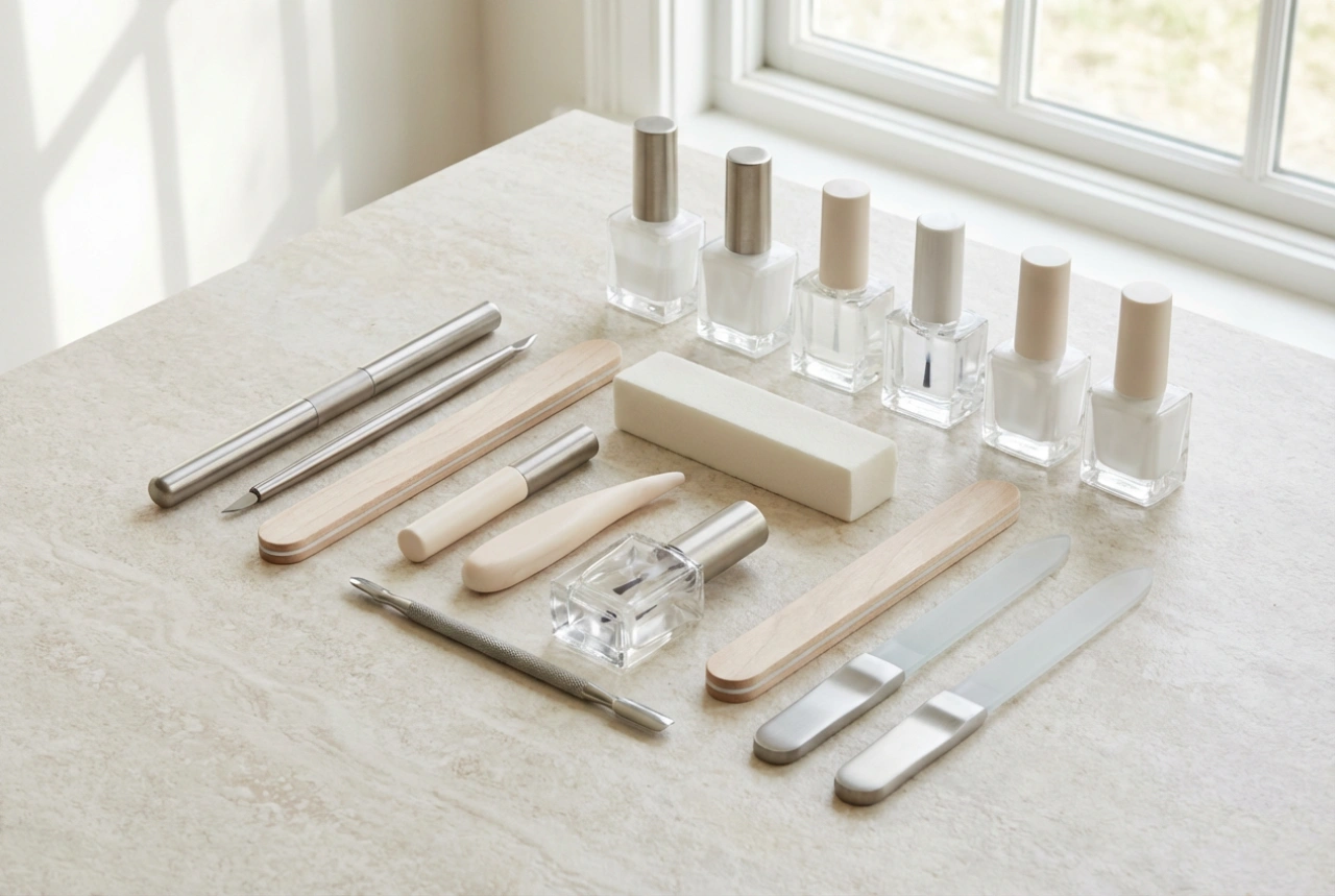 Kit profissional de unhas: elementos, configurações e ergonomia