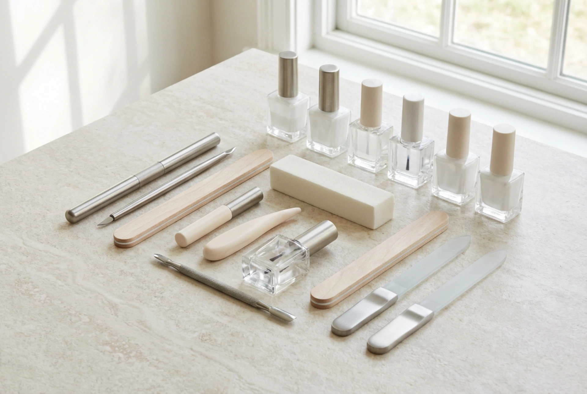 Kit profissional de unhas: elementos, configurações e ergonomia