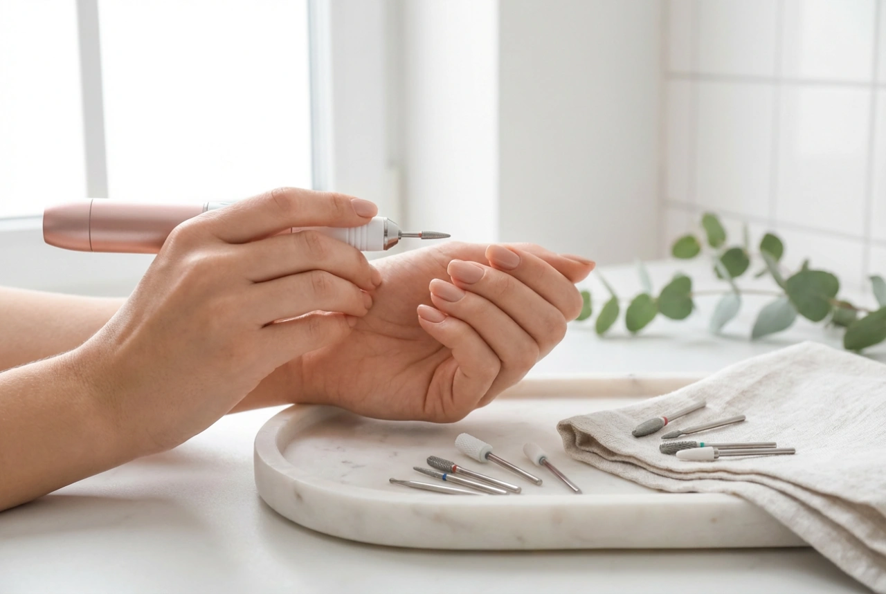 Remoção de esmalte em gel com lixa elétrica: seleção de brocas, velocidade e técnica segura