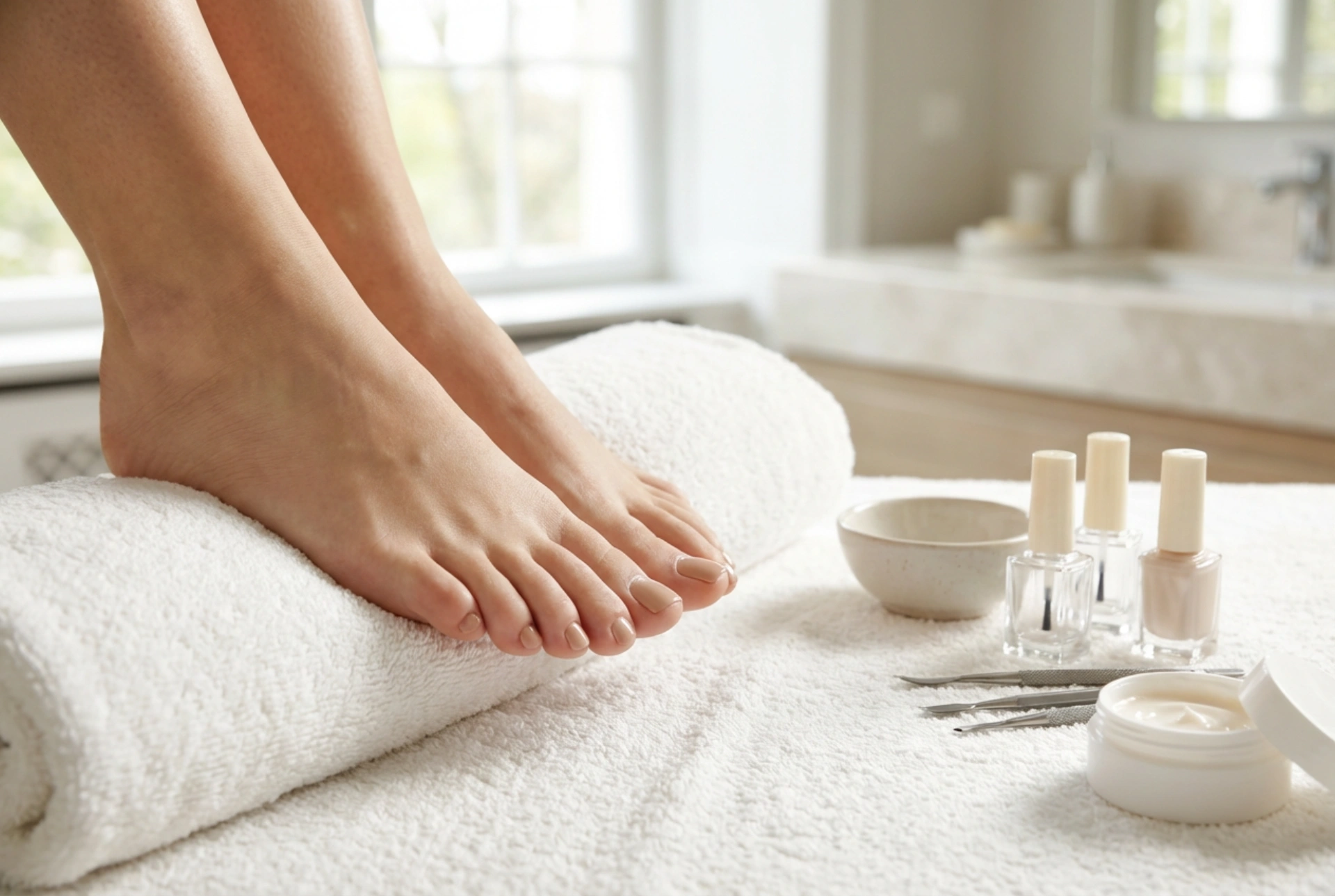 Pedicure com esmalte em gel passo a passo: preparação, aplicação e top coat