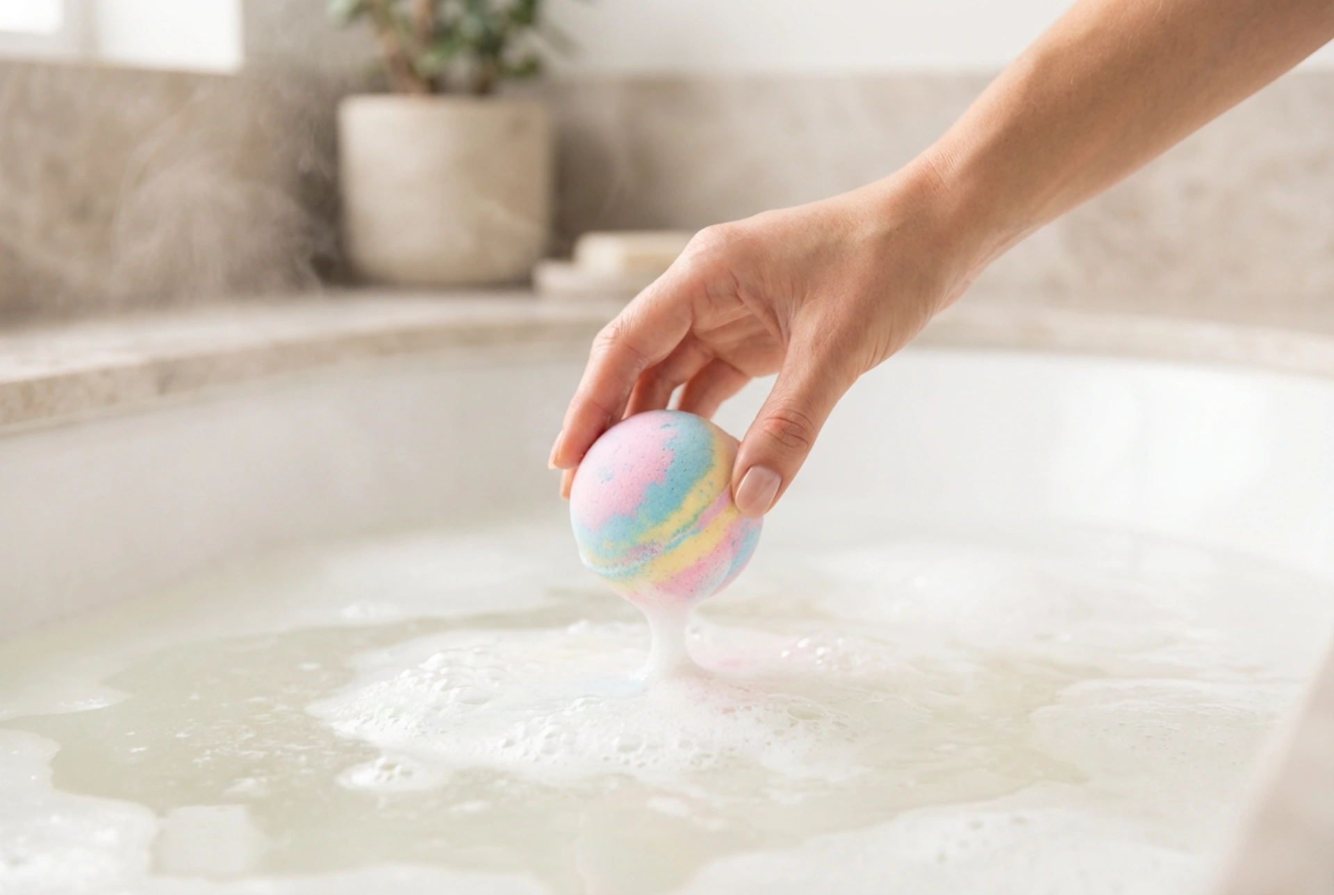 Esfera efervescente de banho: como obter boa espuma e efervescência