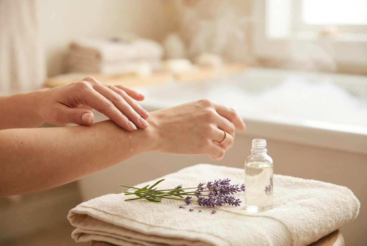Óleo de lavanda: uso em banhos relaxantes e massagens