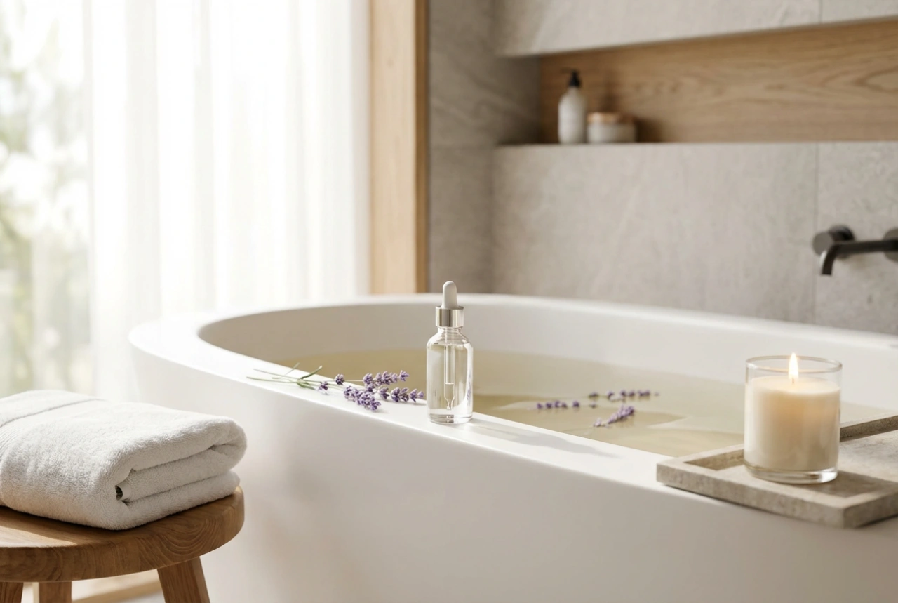 Óleo essencial de lavanda no SPA em casa: banho, relaxamento, aroma