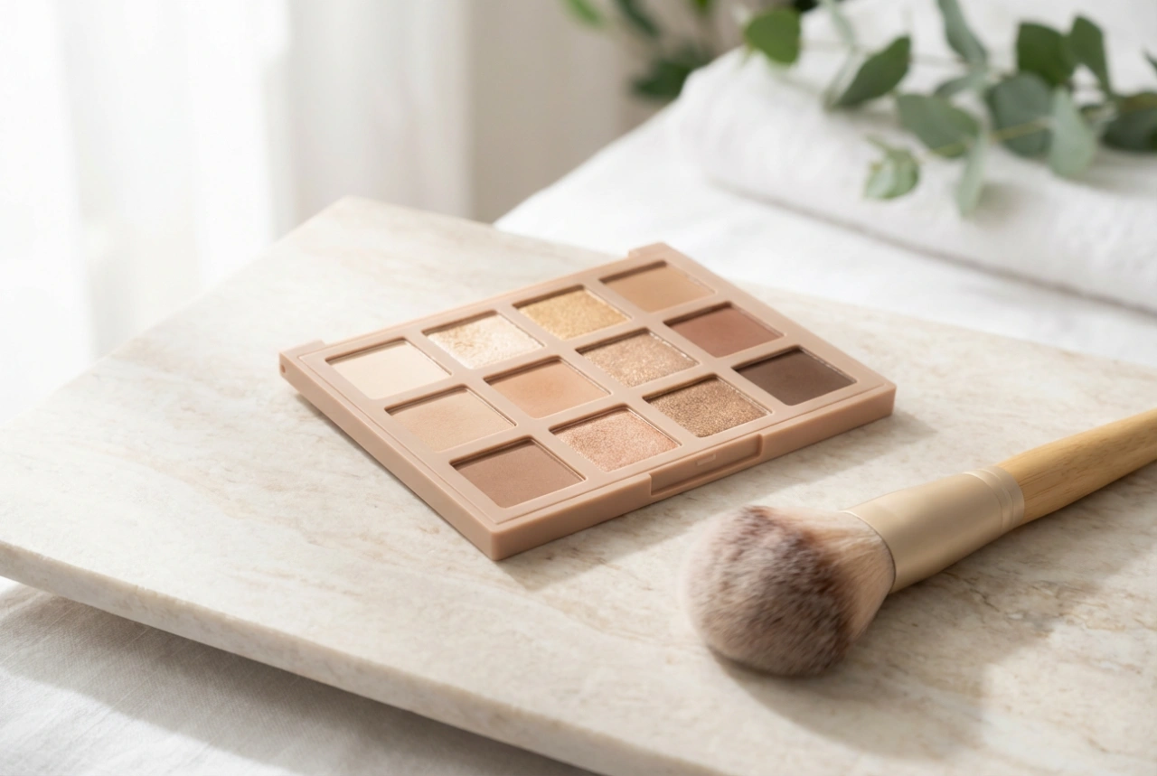 Paleta de sombras nude: maquiagem neutra passo a passo e escolha de tons