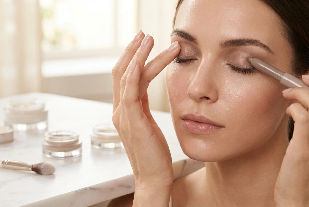 Sombra em bastão: maquiagem rápida para os olhos, como esfumar e fixar