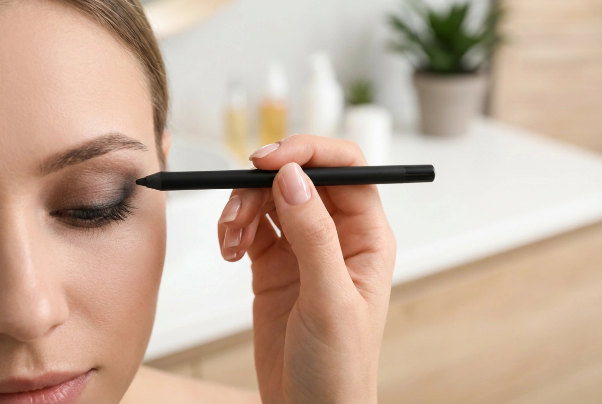 Lápis de olho preto: traço macio, tightlining e smokey para diferentes formatos