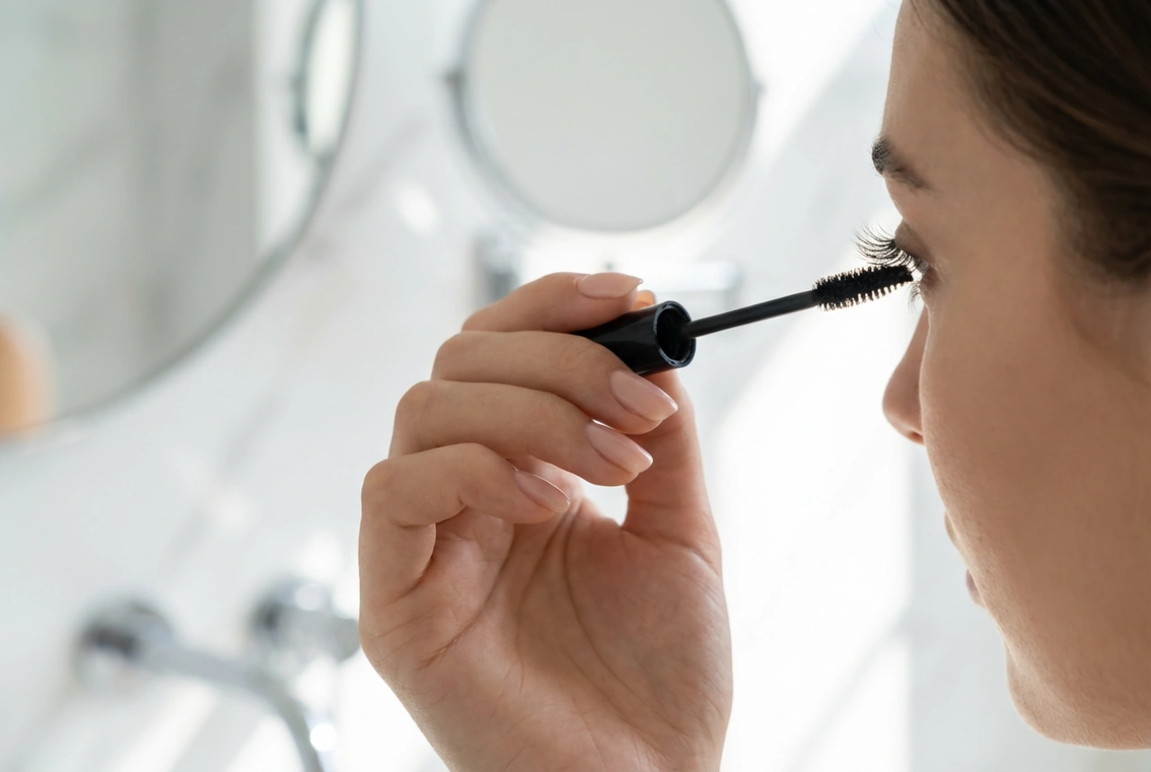 Como aplicar máscara de cílios com fibras alongadoras para evitar que esfarele ou grude