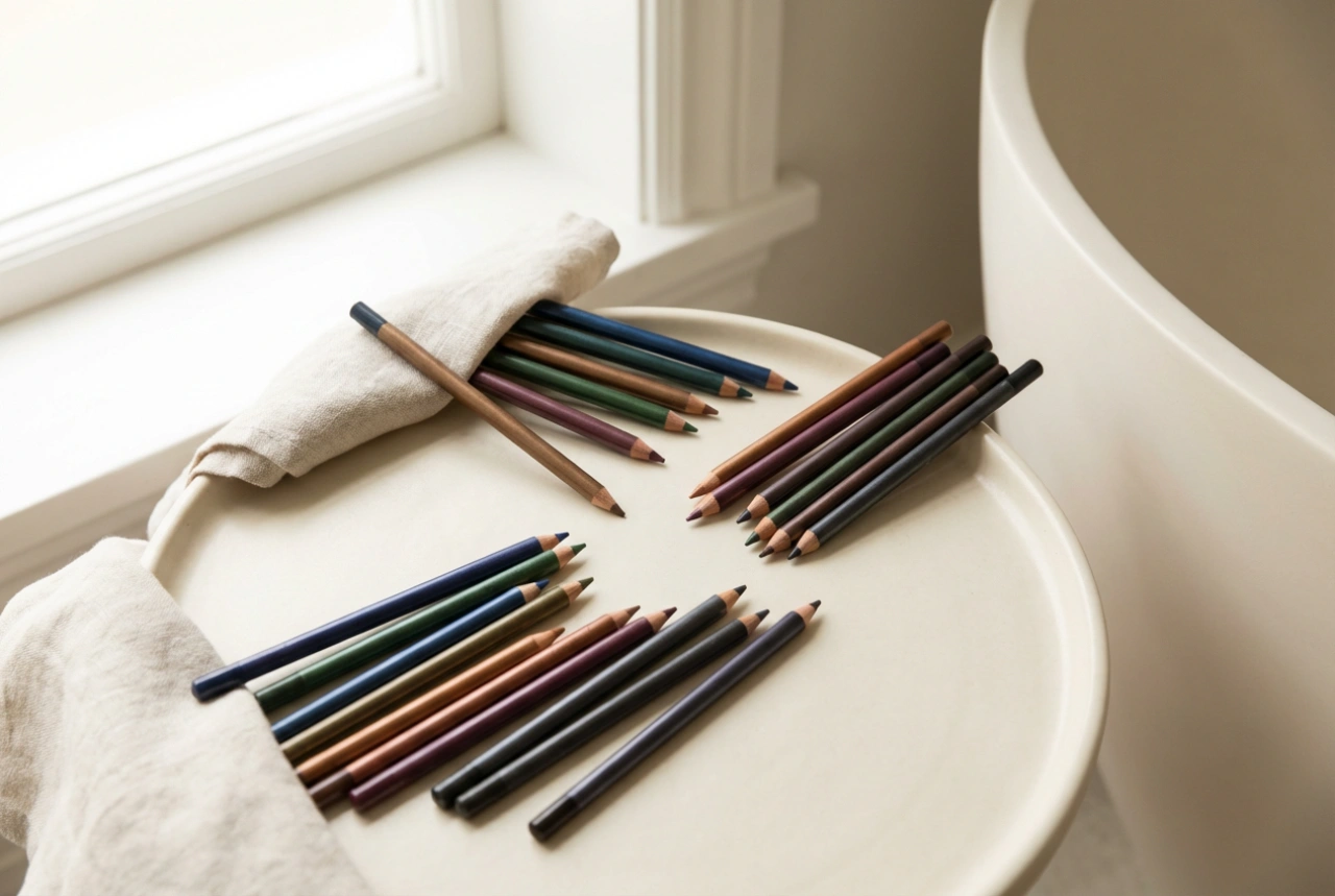 Lápis de olho coloridos: combinações harmoniosas de cores e aplicações duradouras