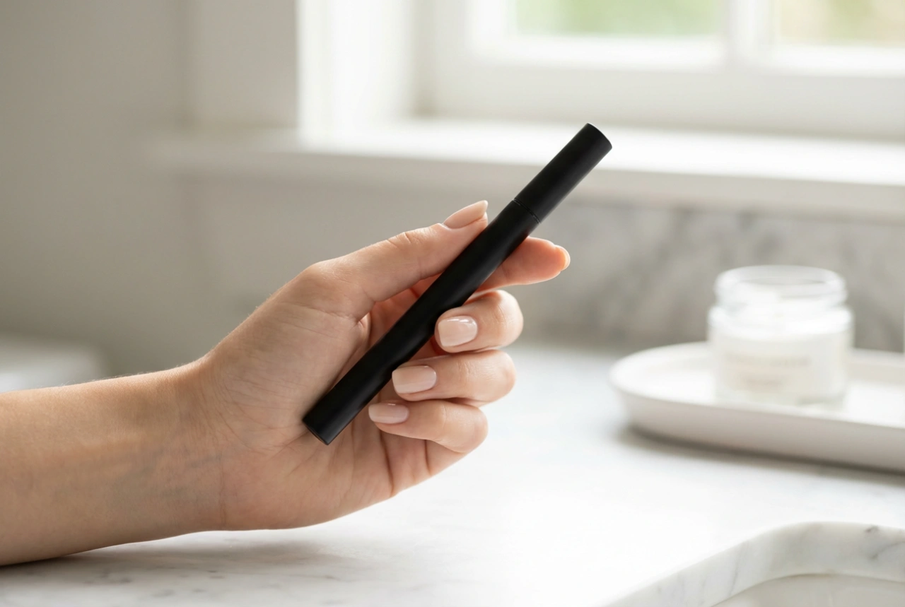 Tresañ ul linenn eyeliner hep kreniñ an dorn: lec'hiadur an dorn ha poelladennoù