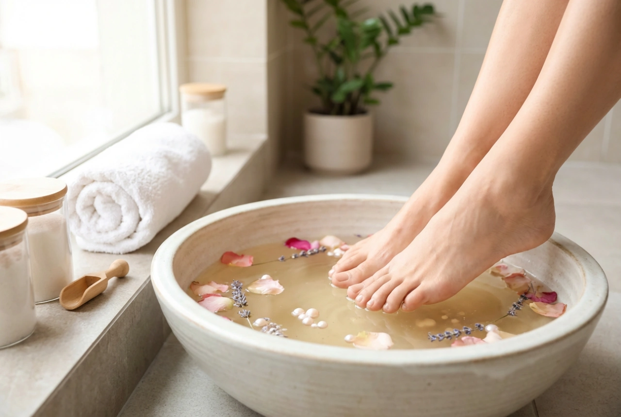 Pedicure SPA em casa: etapas relaxantes, esfoliação, máscara e massagem