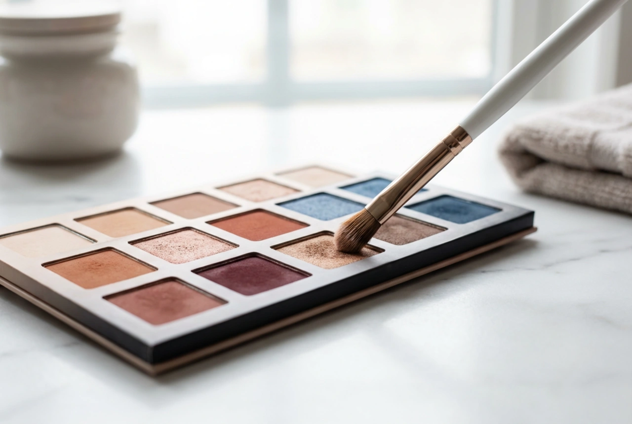 Paleta de sombras coloridas para o dia e a noite: técnicas de aplicação