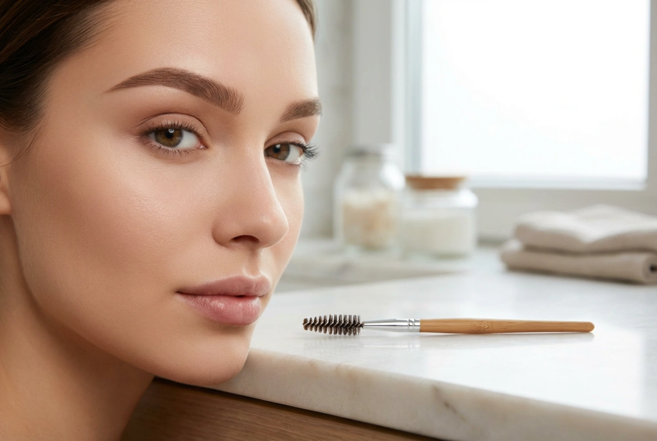 Stylizasion sourcil gant lank: penaer kaout ul liv unvan hag ur roud naturel