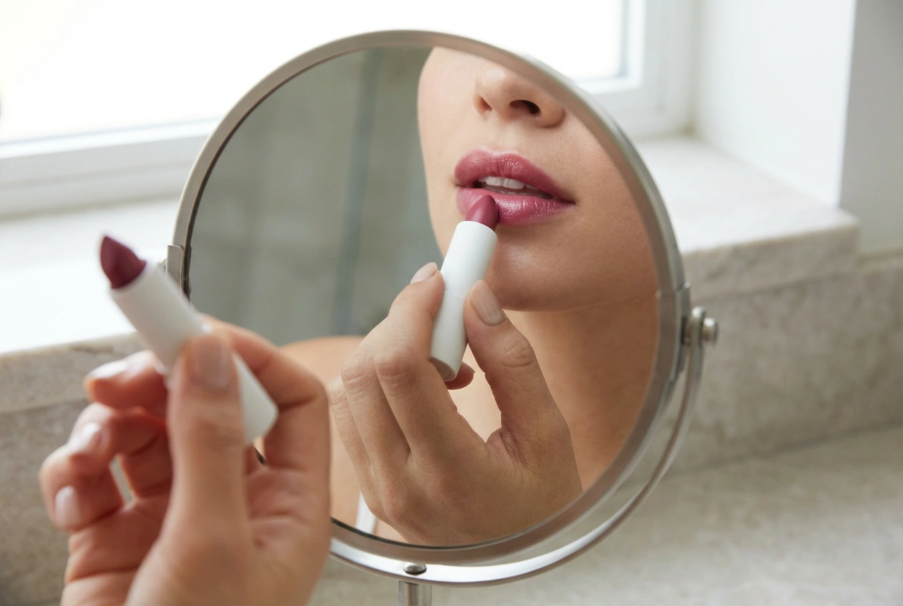 Batom hidratante sem manchas: preparação dos lábios, aplicação e retoques